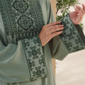 Sage Green Embroidered Abaya